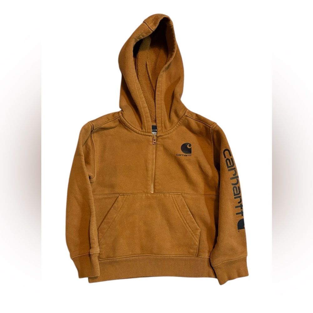 Carhartt Kids' Tan Half-Zip Hoodie Size 4T